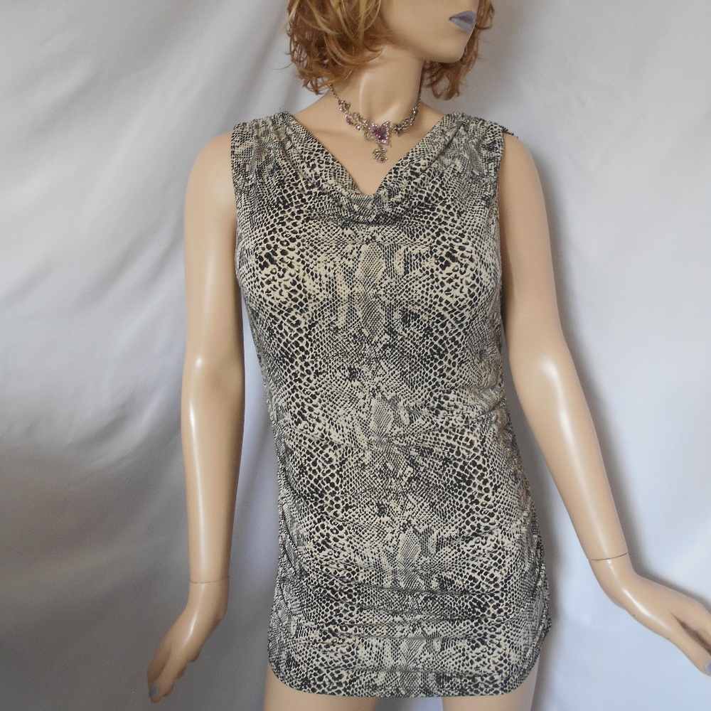 New MICHAEL KORS Medium Animal Print Bodycon Sleeveless Stretch Dress SEXY!